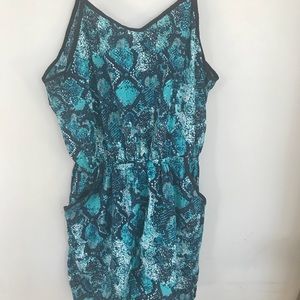 Blue Island Beach Romper EUC